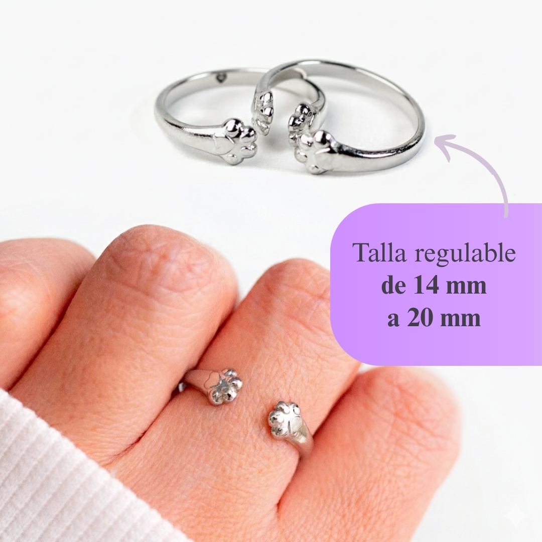 Miniatura 2 de ANILLOS AJUSTABLES CON ABRAZO DE PATITAS